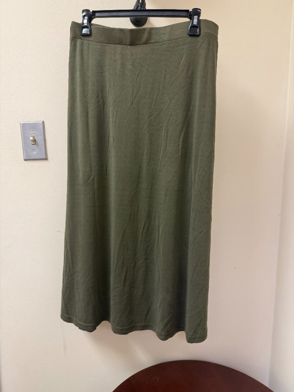 all:row Olive Green Modal Maxi Skirt - Size Large